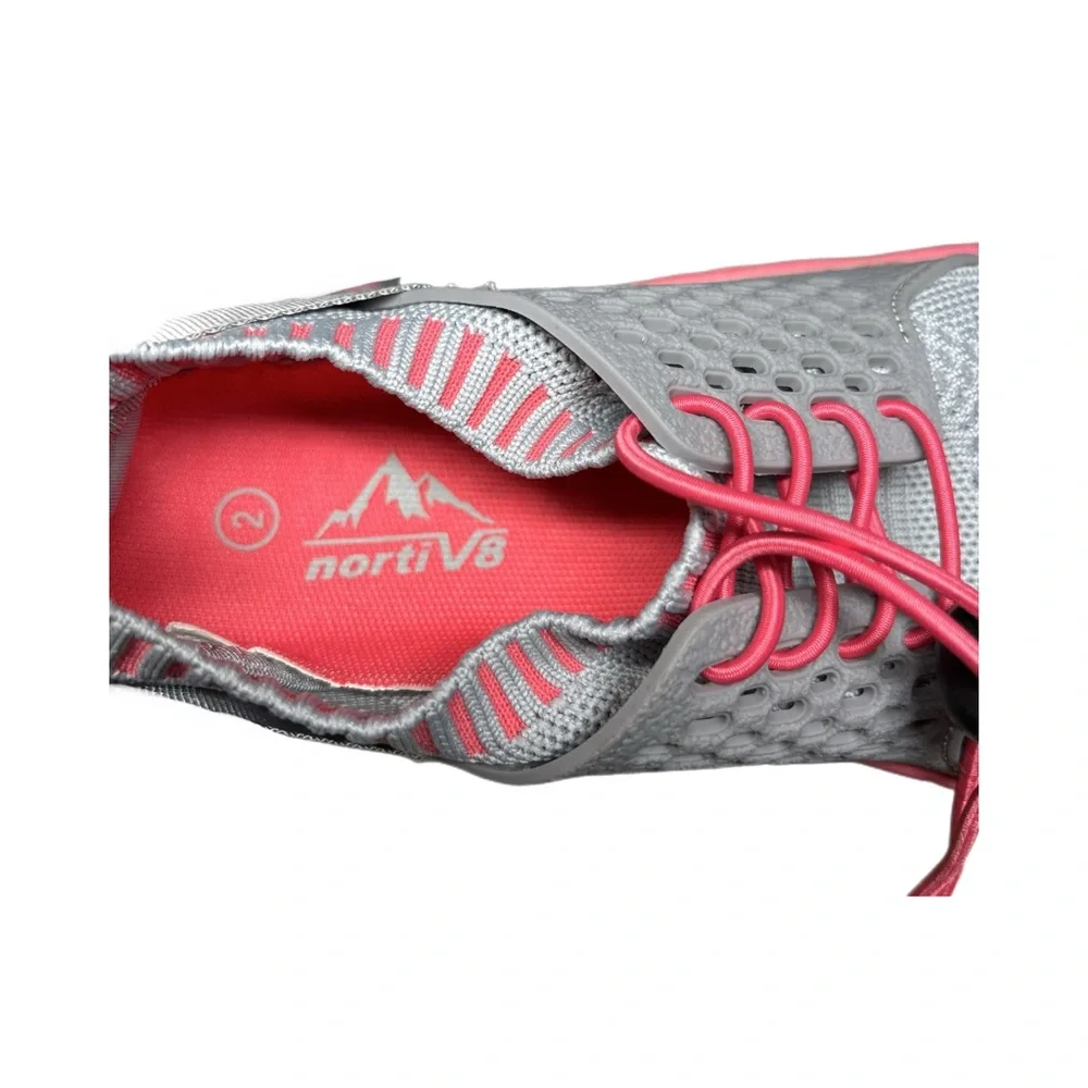 Nortiv8 Kids Quick-Dry Water Shoes Gray Pink Size 2